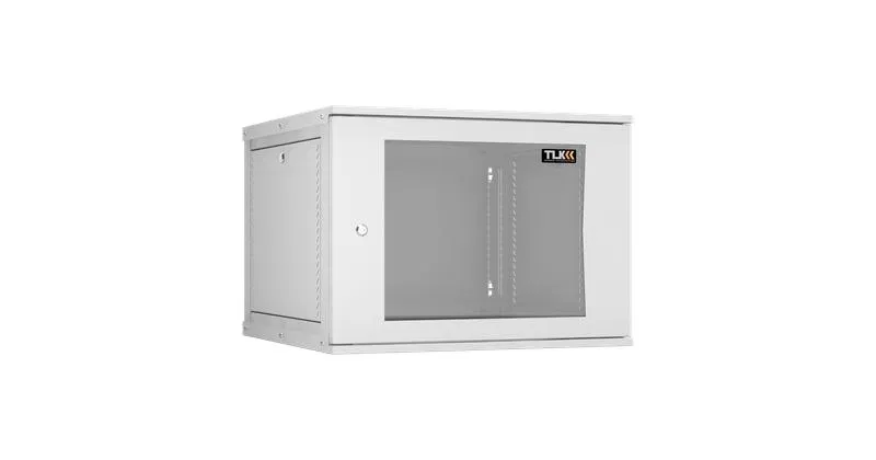 19英寸壁挂式机柜 9U 玻璃门 宽600×高436×深600mm 2对安装导轨 可拆卸式 NIKOMAX TWI-096060-R-G-GY