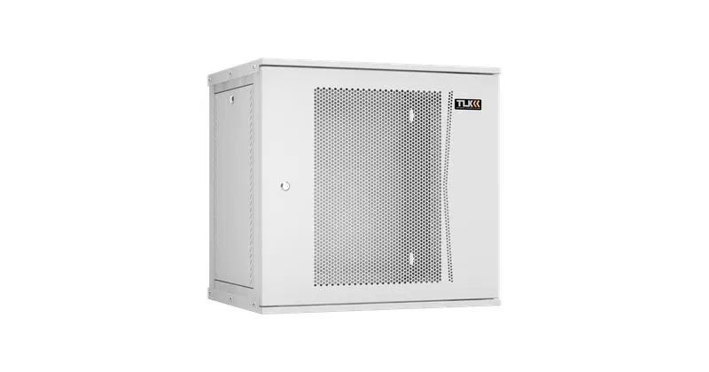 19英寸壁挂式机柜 12U 600х569х450mm 穿孔门 可拆卸安装导轨 NIKOMAX TWI-126045-R-P-GY