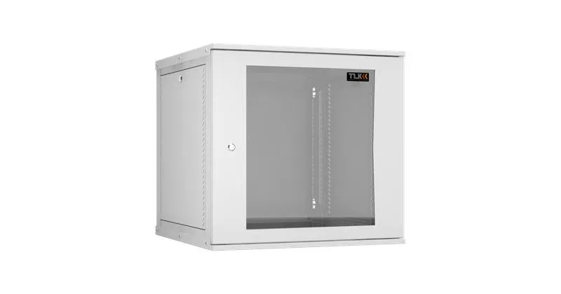 19英寸壁挂式机柜 12U 玻璃门 宽600x高569x深600mm 2对安装导轨 可拆卸系列 TLKTWI-126060-R-G-GY NIKOMAX