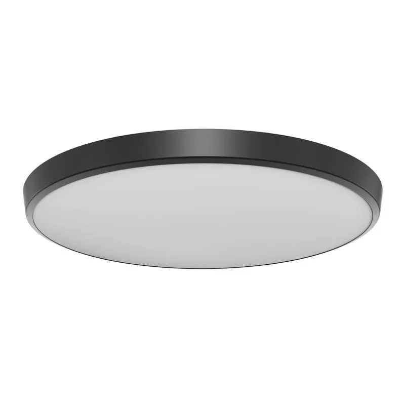 Surface-mounted LED luminaire PLAIN 30W 4000K IP20 2400lm d260x55mm round mounting platform included black. OGM O18-152