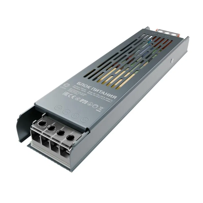 Блок питания 24В 150Вт 175-240В 6.3А IP20 205х50х24мм OGM PS3-60