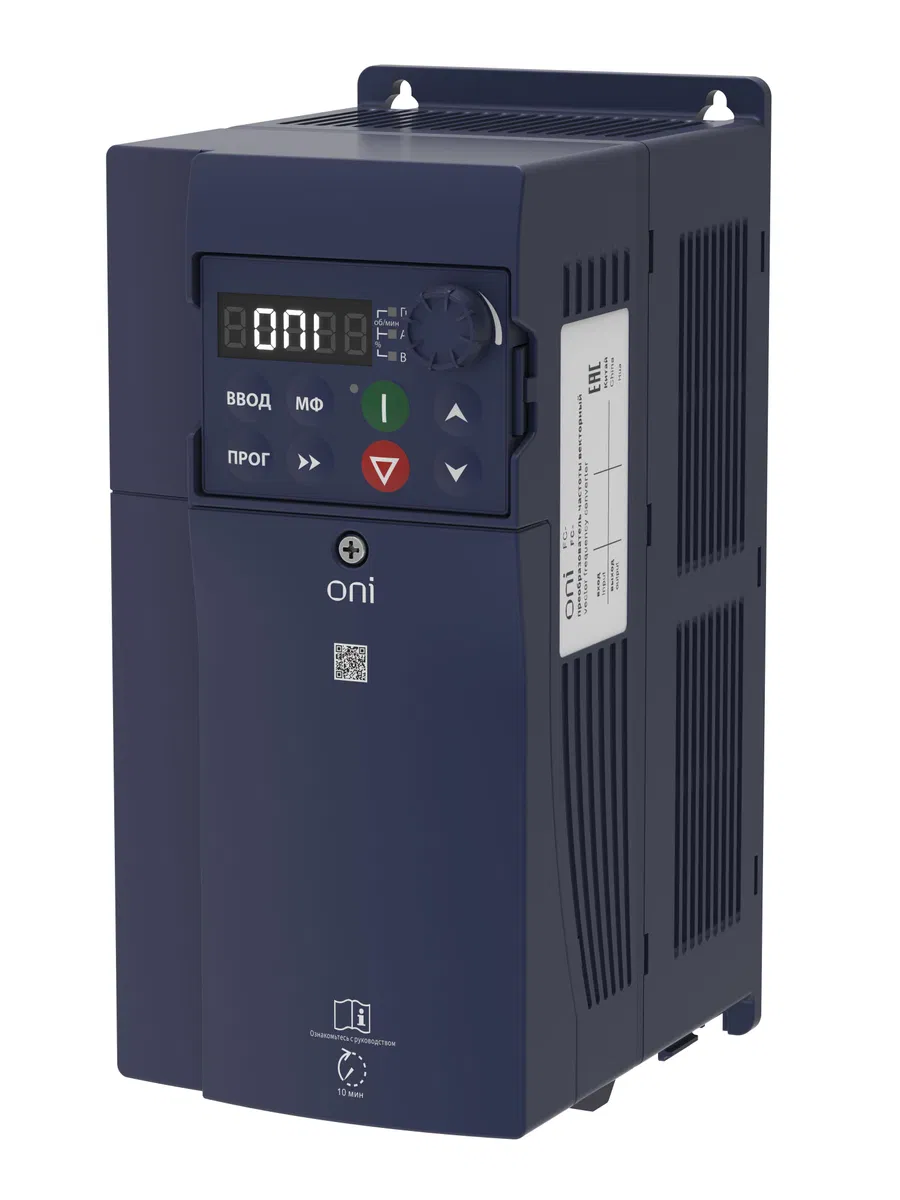 变频器 FC-210 1Ф 220В 4,0kW 17A 内置制动模块 EMC滤波器 ONI FC-210-21-00400G-TNF-M000