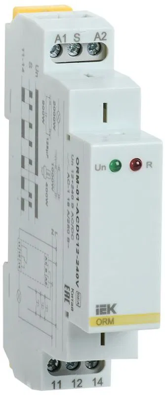 Реле импульсное ORM 1 конт. 12-240В AC/DC IEK ORM-01-ACDC12-240V ONI