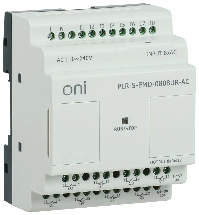 Логическое реле PLR-S. Расширение 8DI/8DO (R) 220В AC ONI PLR-S-EMD-0808UR-AC
