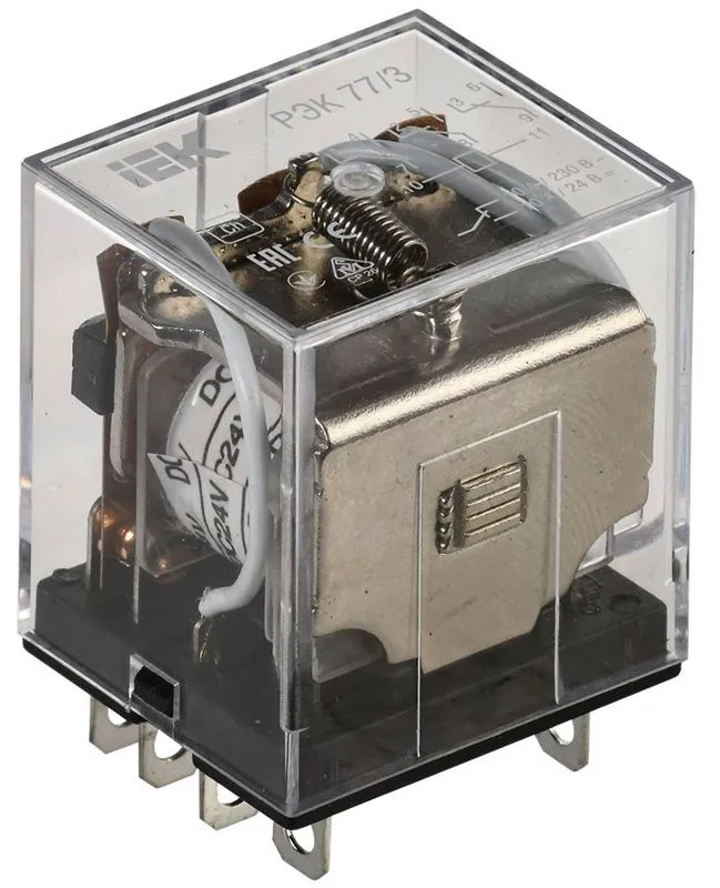Реле РЭК 77-3 10А 24В DC IEK RRP10-3-10-024D ONI