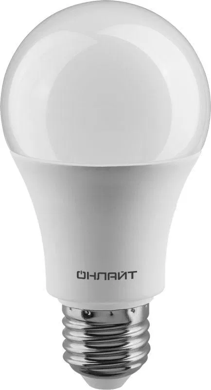 Лампа светодиодная 61 150 OLL-A60-15-230-4K-E27 15Вт грушевидная 4000К нейтр. бел. E27 1500лм 176-264В ОНЛАЙТ 61150
