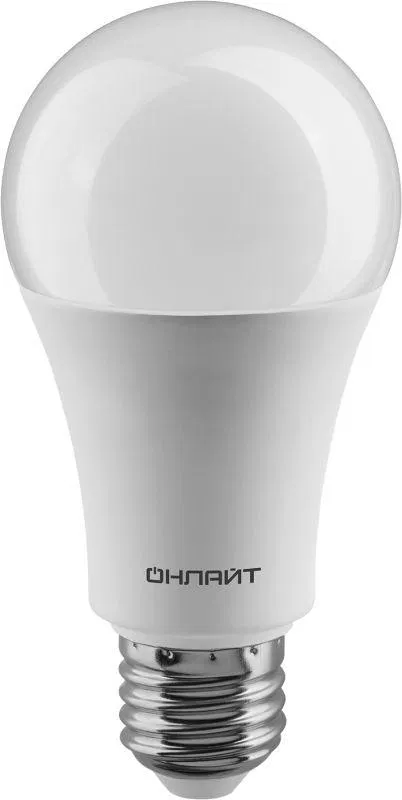Лампа светодиодная 61 158 OLL-A60-20-230-4K-E27 20Вт грушевидная 4000К нейтр. бел. E27 2000лм 176-264В ОНЛАЙТ 61158