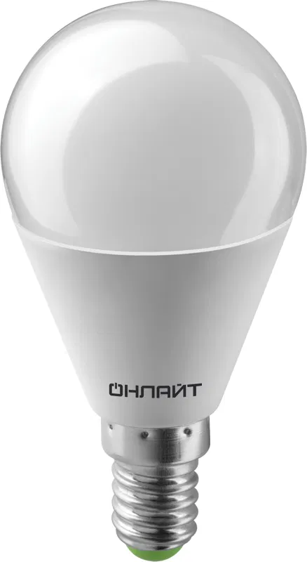 Лампа светодиодная 61 967 OLL-G45-10-230-6.5K-E14 10Вт шар 6500К холод. бел. E14 1000лм 176-264В ОНЛАЙТ 61967