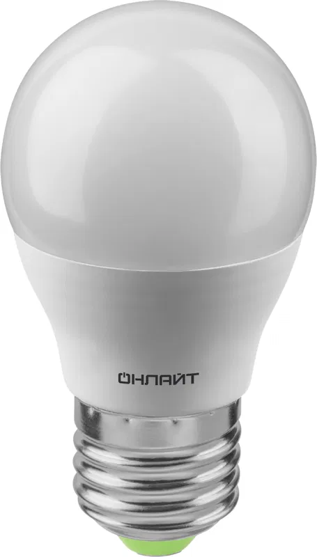 Лампа светодиодная 90 063 OLL-G45-12-230-2.7K-E27-FR 12Вт шар 2700К тепл. бел. E27 1200лм 176-264В ОНЛАЙТ 90063