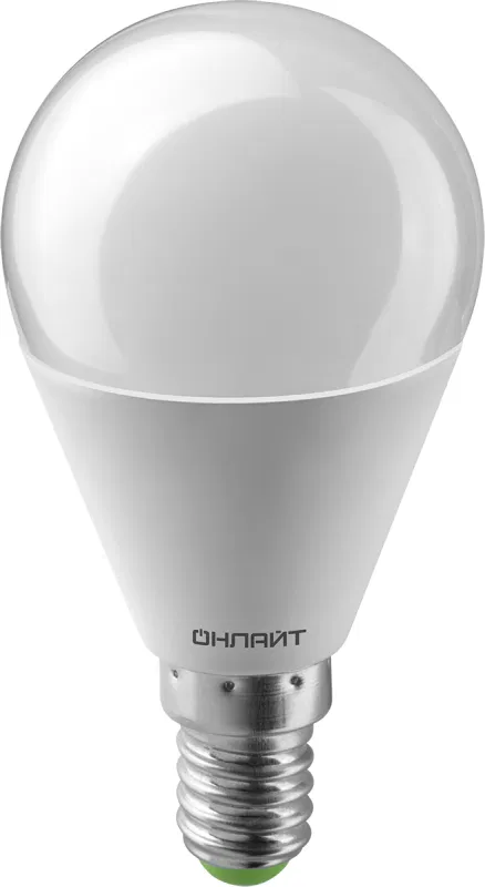 Лампа светодиодная 90 460 OLL-G45-15-230-6.5K-E14-FR 15Вт шар 6500К холод. бел. E14 1500лм 176-264В ОНЛАЙТ 90460