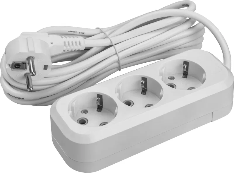 Удлинитель 3х2м с заземл. 16А IP20 90 516 OPE-S-03-200-E-3x1 бел. ОНЛАЙТ 90516