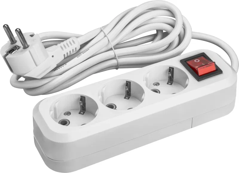 Удлинитель 3х10м с заземл. 16А IP20 90 526 OPE-S-03-1000-ESC-3x1 с кнопкой бел. ОНЛАЙТ 90526