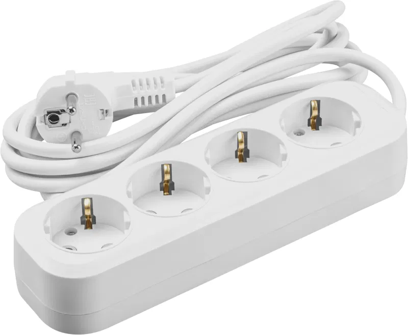 Удлинитель 4х3м с заземл. 16А IP20 90 799 OPE-S-04-300-E-3x1 бел. ОНЛАЙТ 90799