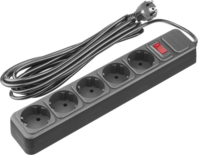 Фильтр сетевой 5х5м 10А IP20 90 837 OSP-1-05-500-ESC-3х0.75-BL черн. ОНЛАЙТ 90837