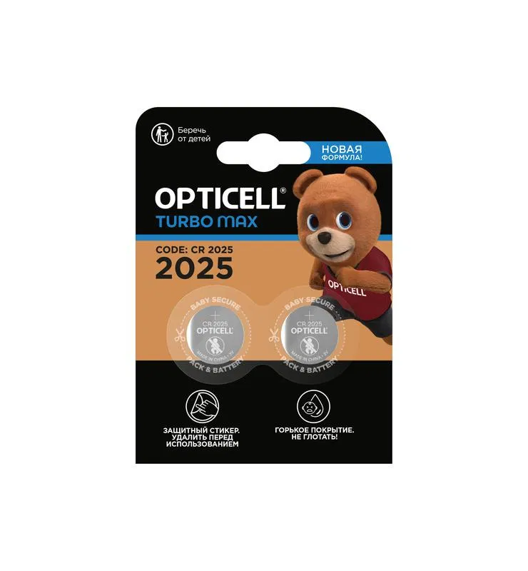 Элемент питания литиевый CR2025 (блист. 2шт) Specialty Turbo Max Opticell 6061004