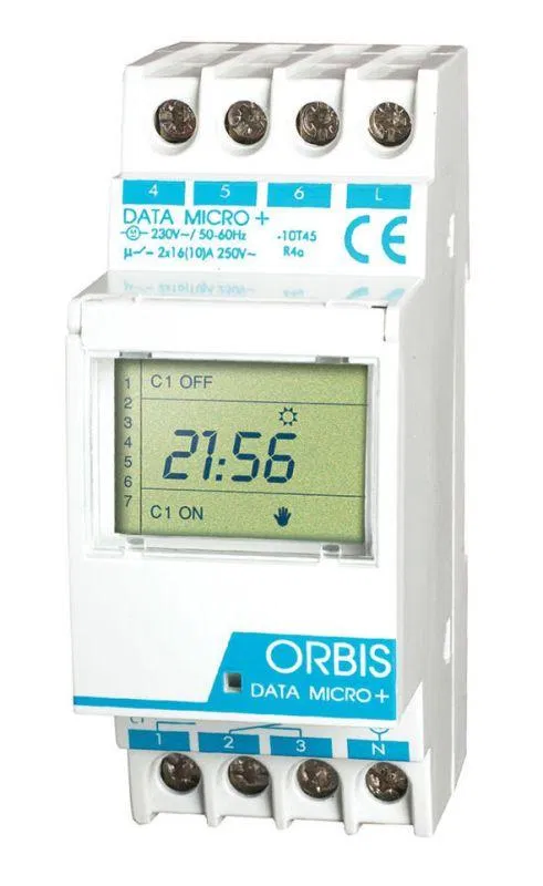 Digital time relay DATA MICRO 2+2 channels ORBIS OB171912N