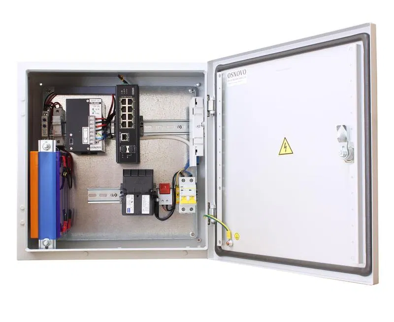 Коммутатор уличный OS-44TB1(SW-60812/I) с термостабил. и резерв. питанием на базе уличн. станции OSNOVO OS-44TB1 OSNOVO 13590