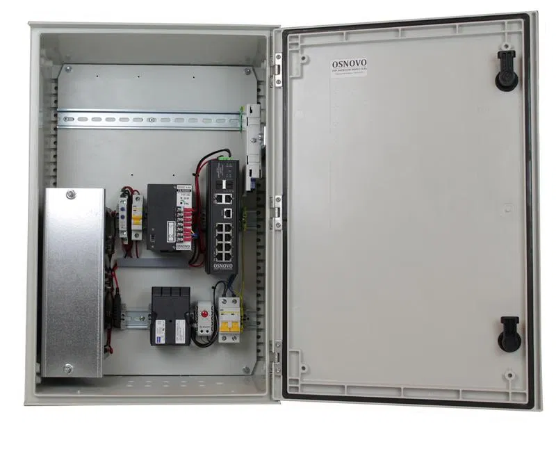 Коммутатор уличный управляемый (L2+) OSP-46TB1(SW-80822/ILR) на 10 портов с термостабил. и резерв. питанием на базе уличн. станции OSNOVO OSP-46TB1 OSNOVO 13768