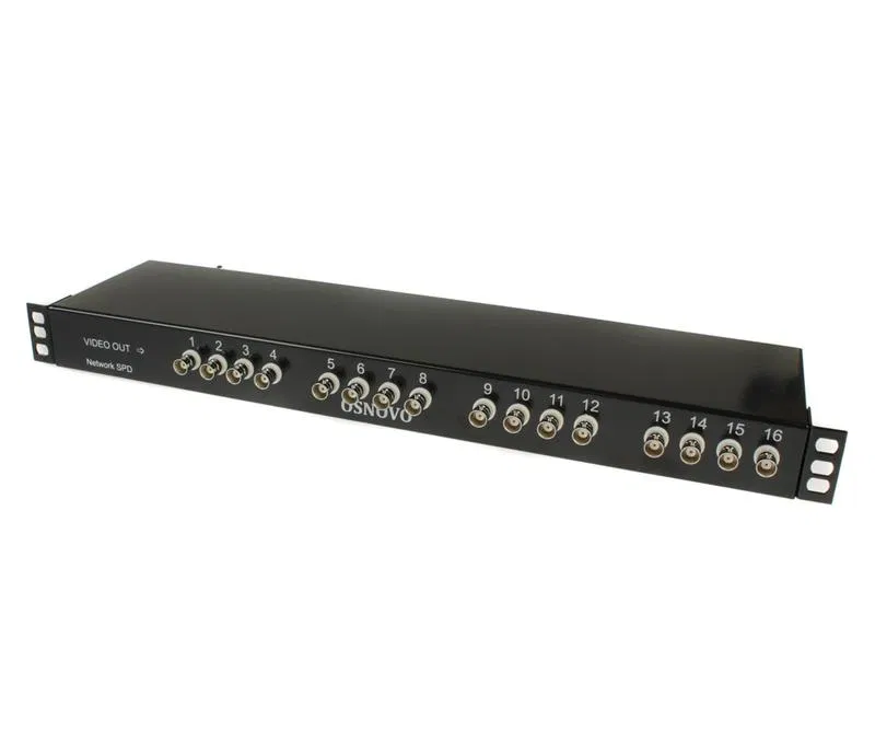 Устройство грозозащиты цепей видео HDCVI/HDTVI/AHD SP-H16C на 16 каналов для коаксиального кабеля OSNOVO 14325