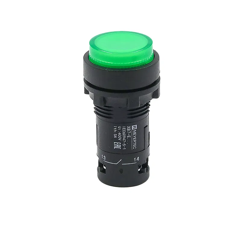 Кнопка выступающая с подсветкой 1NO 220В AC IP54 пластик MTB7-EW33616 зел. ОВЕН 132720