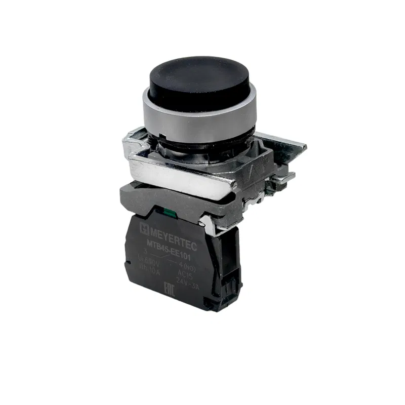 Кнопка выступающая 1NO IP65 металл MTB4-BL21 черн. ОВЕН 137130