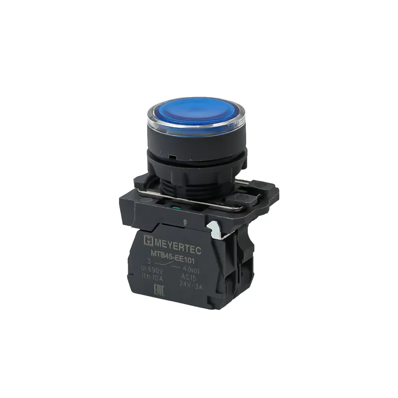 Кнопка с подсветкой 1NO 220В AC/DC IP65 пластик MTB5-AW36713 син. ОВЕН 137272