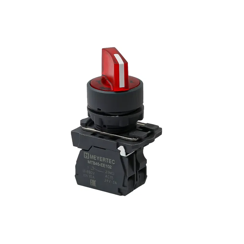 Переключатель на 2 положения с фиксацией и подсветкой 1NС 220В AC/DC IP65 пластик MTB5-AK24723 красн. ОВЕН 137280
