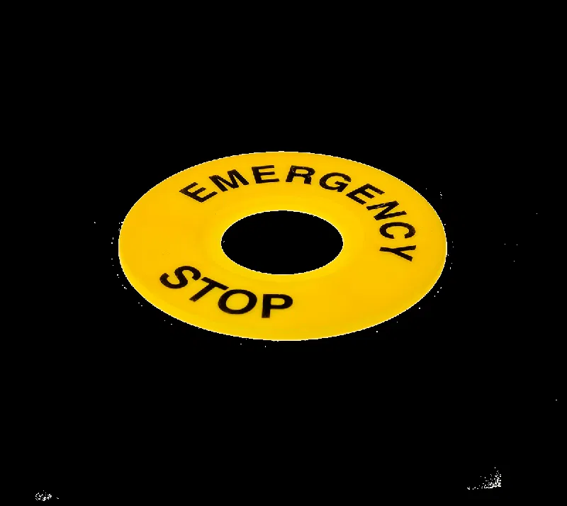 Комплект табличек "Emergency Stop" MTB2-F07 круг 60мм желт. (уп.2шт) ОВЕН 137339