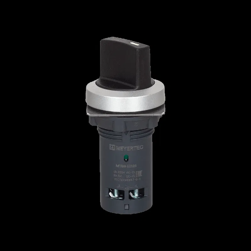 Переключатель MTB8-ED25 IP65 1НО+1НЗ на 2 полож. с фиксацией короткая ручка пластик ОВЕН 151256