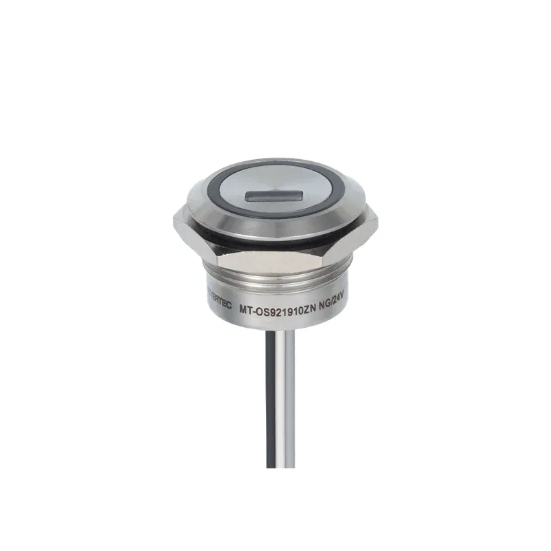 Переключатель оптический MT-OS921910ZNNG IP68 НО d19мм с фиксацией NPN 24В DC с подсветкой зел. ОВЕН 157406