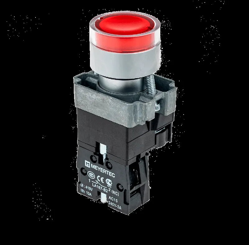 Кнопка с LED подсветкой красн. 220В AC/DC 1NC метал. MTB2-BW3463 ОВЕН 54252