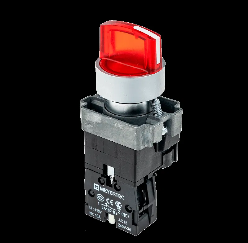 Переключатель с LED подсветкой 24В AC/DC красн. 3 полож. 1NC фикс. мет. MTB2-BK3461 ОВЕН 58220