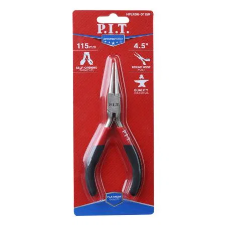 Круглогубцы мини прямые ADVANCE 115мм пружина сталь CR-V 63HRC P.I.T. HPLR06-0115R