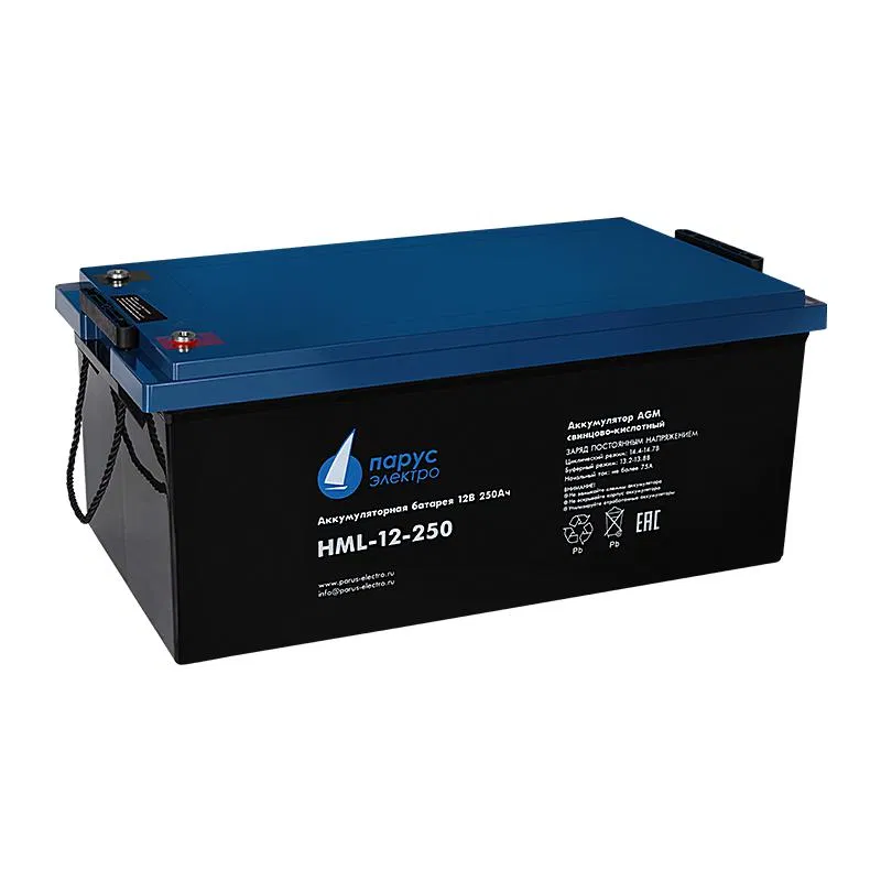 Батарея аккумуляторная HML-12-250 свинцово-кислотная 12В/250А.ч ПарусЭлектро HML-12-250 Парус электро