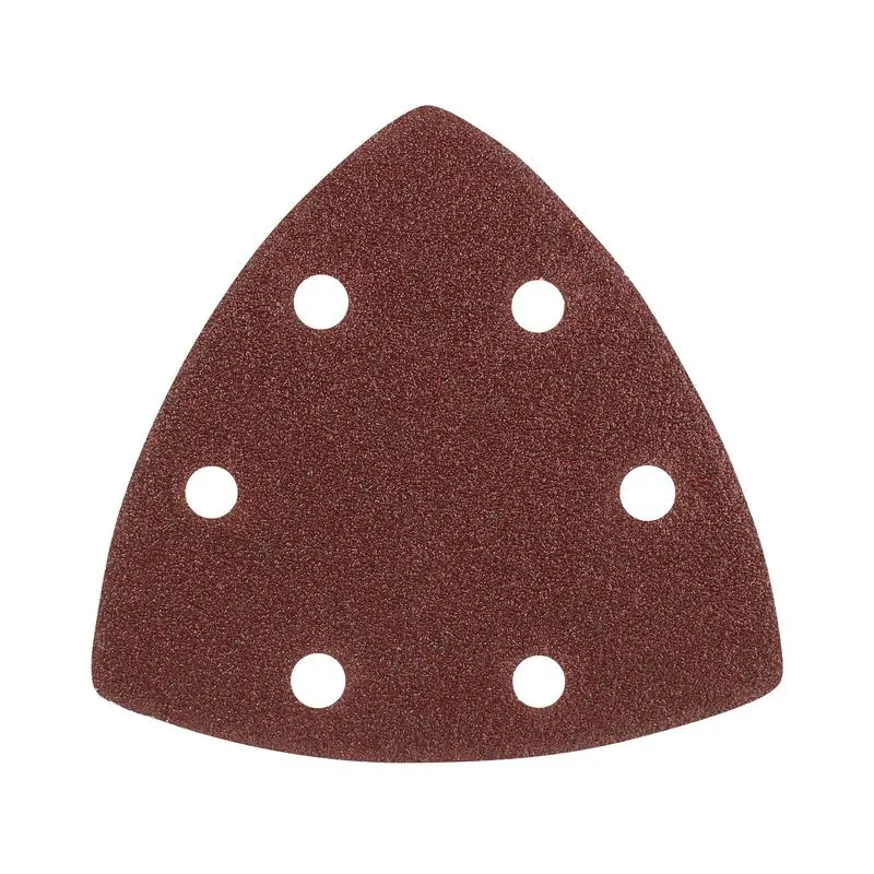魔术贴砂纸三角研磨块 80x80x80mm P80 6孔 (5个装) PATRIOT 820010302