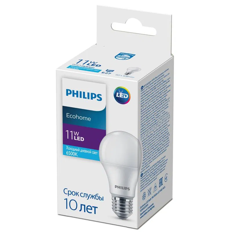 Ecohome LED Bulb 11W 950lm E27 865 RCA Philips 929002299417