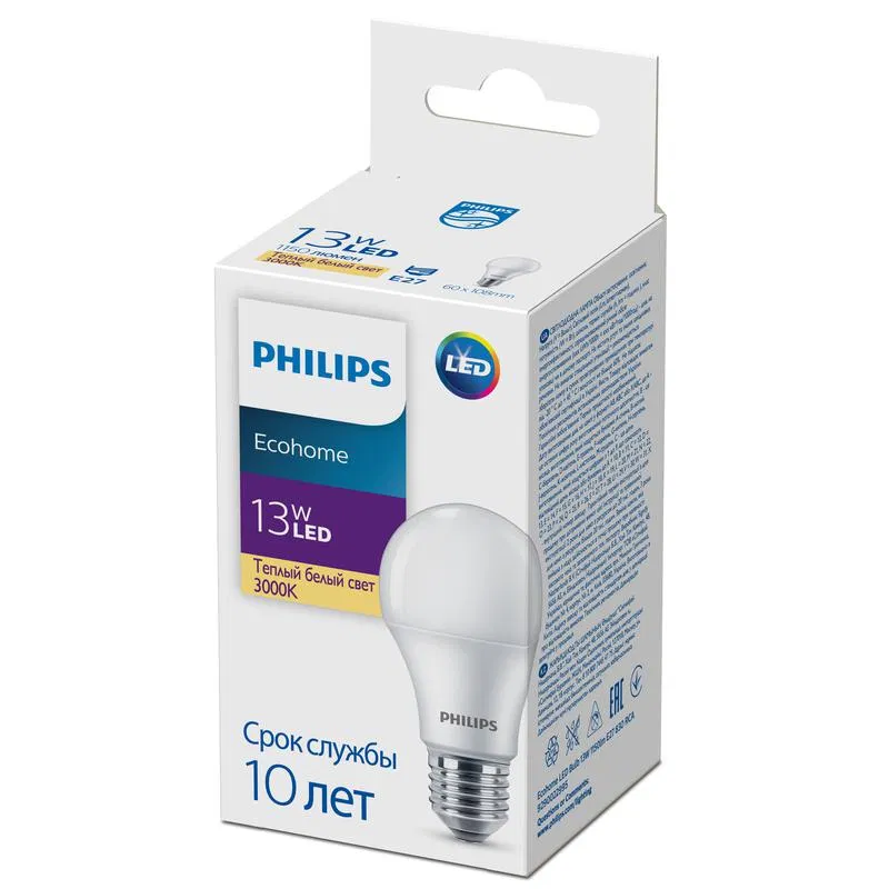 Ecohome LED Bulb 13W 1150lm E27 830 RCA Philips 929002299517