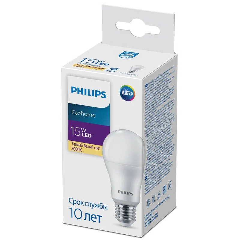 Ecohome LED Bulb 15W 1350lm E27 830 RCA Philips 929002305017 LED灯泡