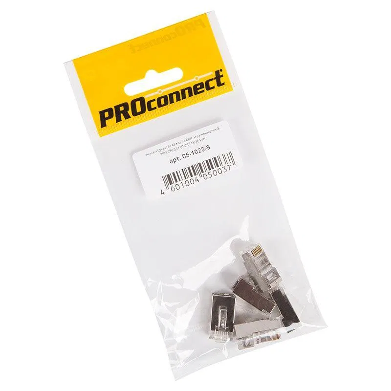8P8C CAT 5e 带屏蔽 RJ45 连接器插头 (5个装) PROCONNECT 05-1023-9