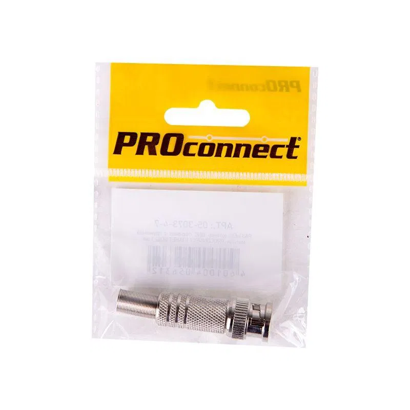 BNC螺纹弹簧式插头连接器 金属 (独立包装) PROCONNECT 05-3073-4-7
