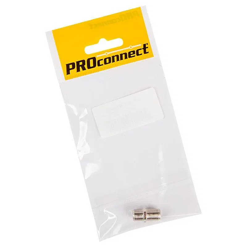 F-type female to F-type female coupler "BARREL" without ring (indiv. pack.) PROCONNECT 05-4201-6-7