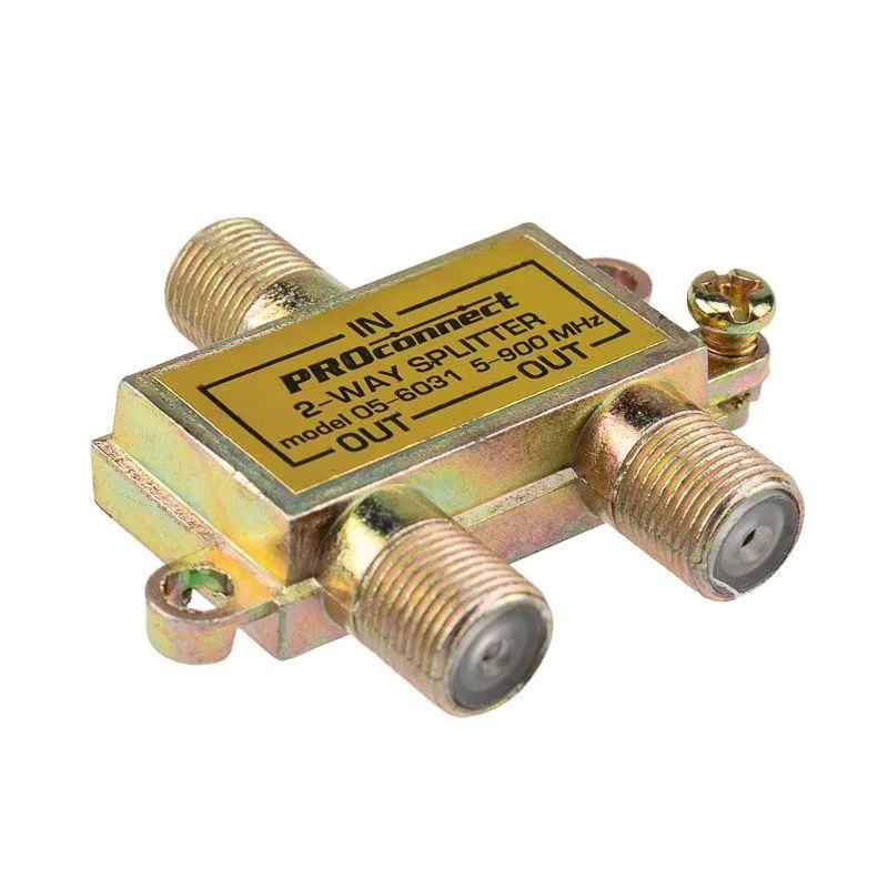 "crab" 2路电视分配器，F型接头，5-900 MHz PROCONNECT 05-6031