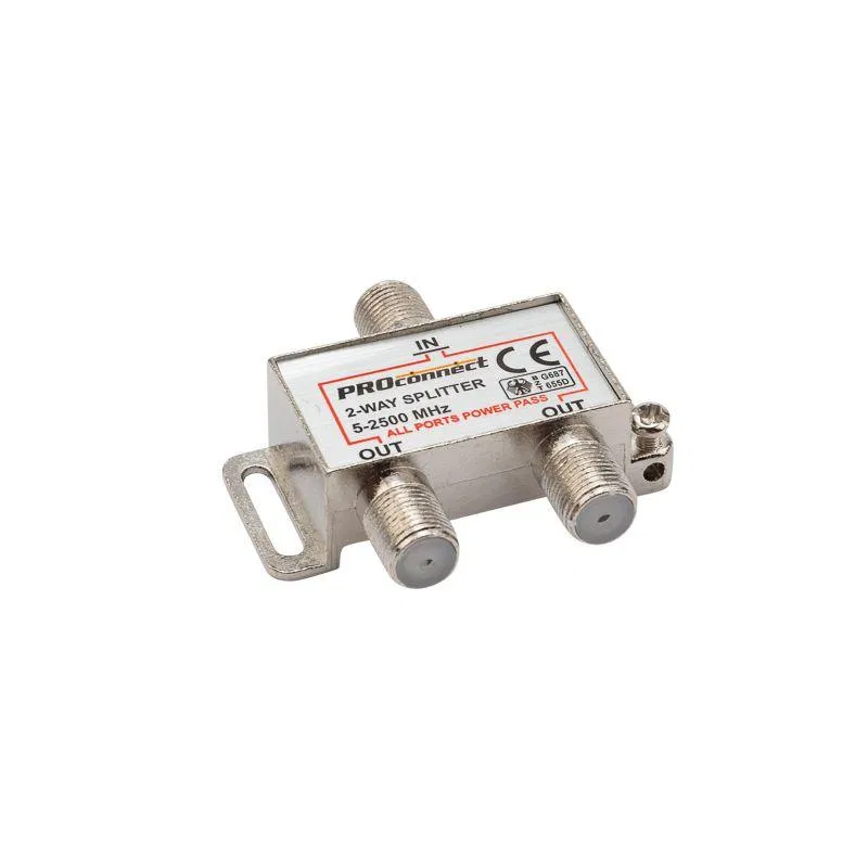TV Splitter 2-way for F connector 5-2500 MHz "SPUTNIK" PROCONNECT 05-6201-4