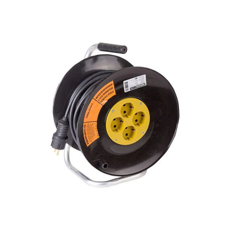 Extension cord reel 4x50m with grounding 16A IP20 Professional PVS 3x2.5 PROCONNECT 11-7615