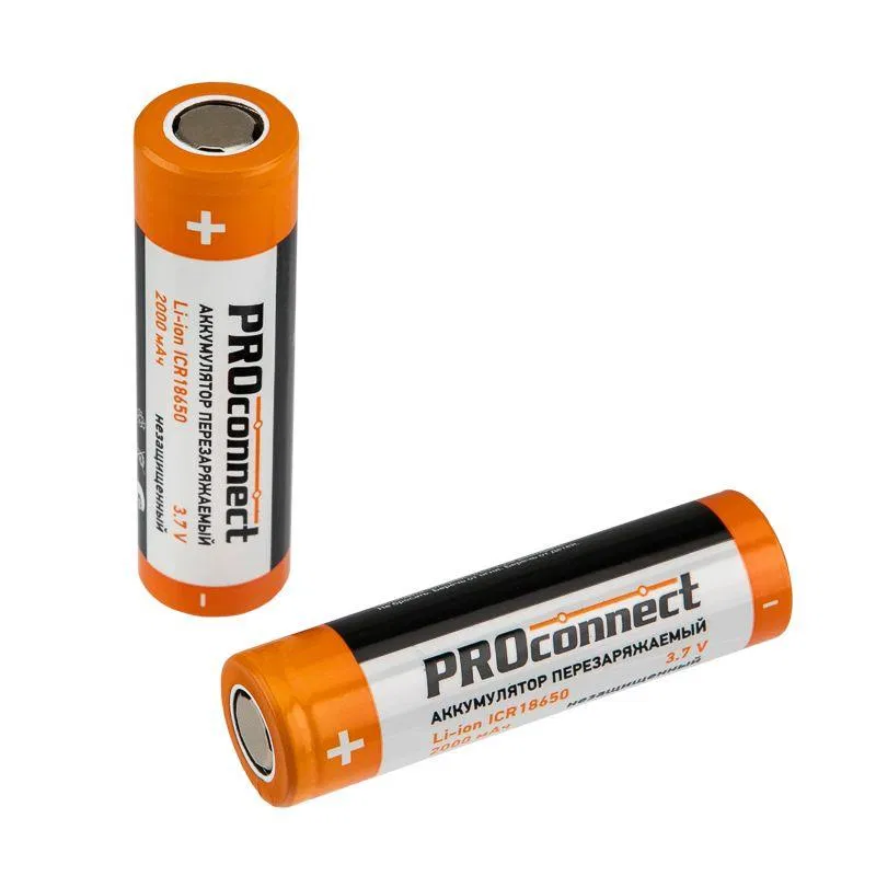 锂离子电池 18650 3.7V 2000mAh unprotected PROCONNECT 30-2000