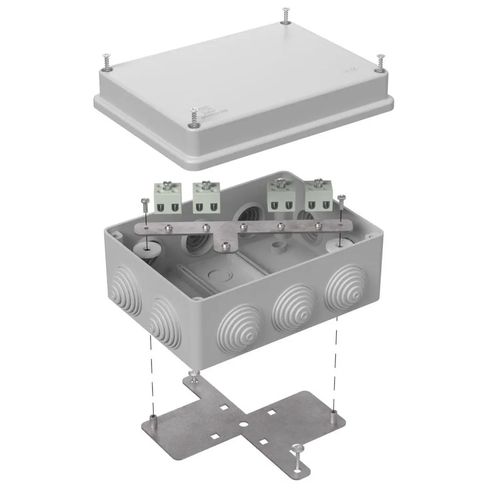 Fireproof box for o/p 40-0310-FR2.5-8 E15-E120 RAL7035 150x110x70 (6 pcs/box) Promrukav 40-0310-7035-FR2.5-8