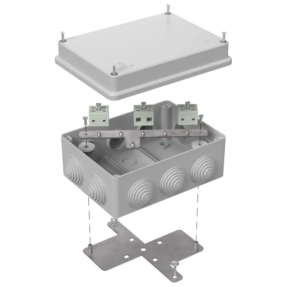 Fire-resistant box for o/p 40-0310-FR6.0-6 E15-E120 RAL7035 150x110x70 (6 pcs/box) Promrukav 40-0310-7035-FR6.0-6