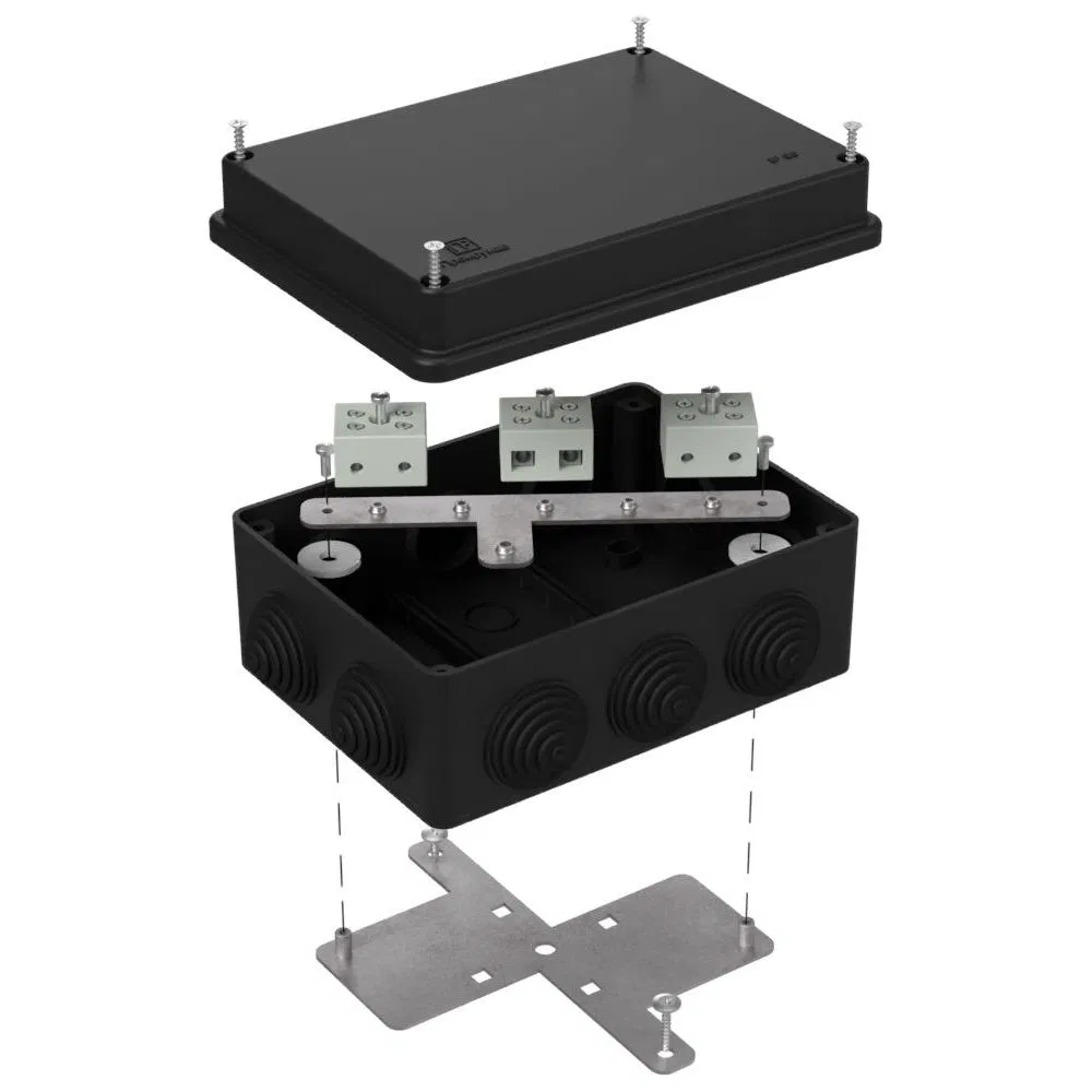 耐火接线盒用于 o/p 40-0310-FR10.0-6 E15-E120 RAL9005 150x110x70 (6 шт/кор) Промрукав 40-0310-9005-FR10.0-6