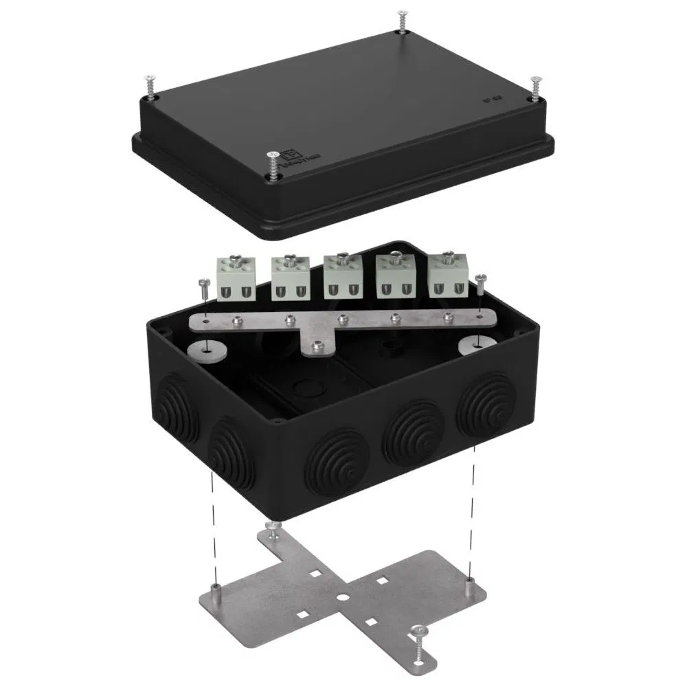Fire-resistant box for o/p 40-0310-FR1.5-10 E15-E120 RAL9005 150x110x70 (6 pcs/box) Promrukav 40-0310-9005-FR1.5-10