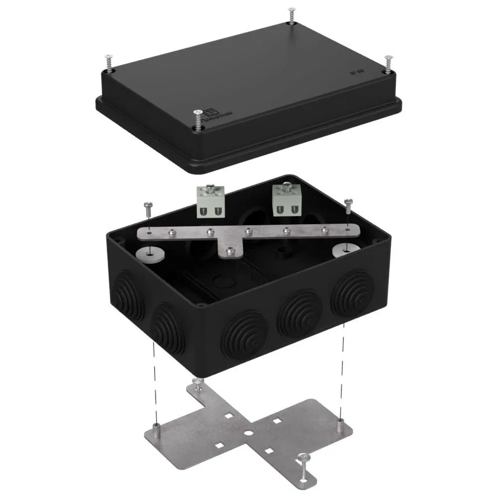Коробка огнестойкая для о/п 40-0310-FR2.5-4 Е15-Е120 RAL9005 150х110х70 (6 шт/кор) Промрукав 40-0310-9005-FR2.5-4
